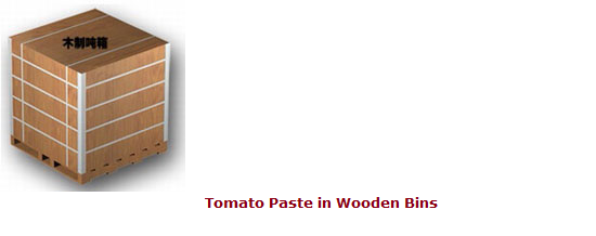 Tomato Paste in Wooden Bins